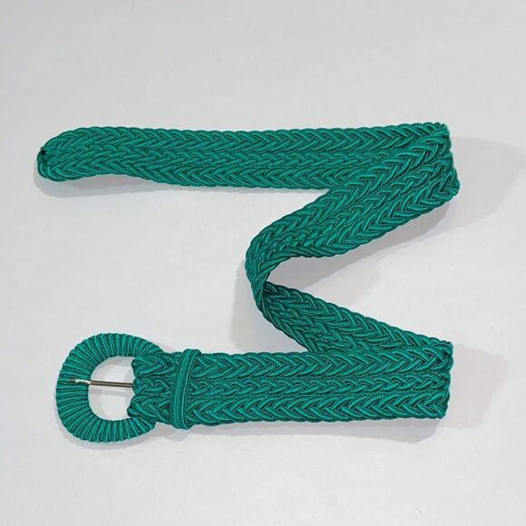 Vintage Accessories - Elegant Green Double Braided Belt